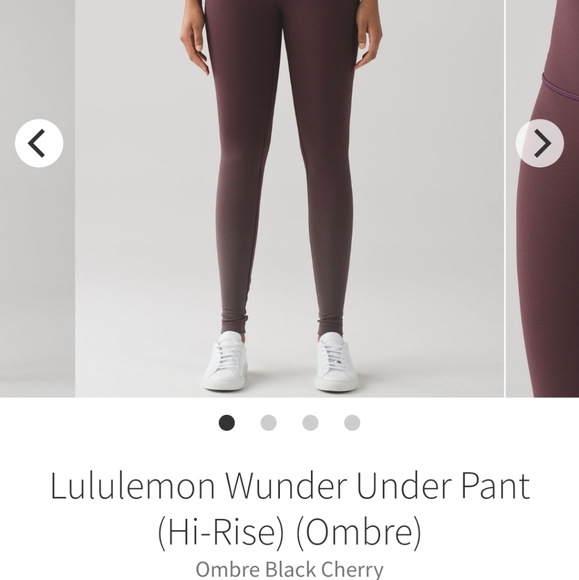 Lululemon Ombre Wunder Unders, Black Cherry, Size 4 - Picture 6 of 6